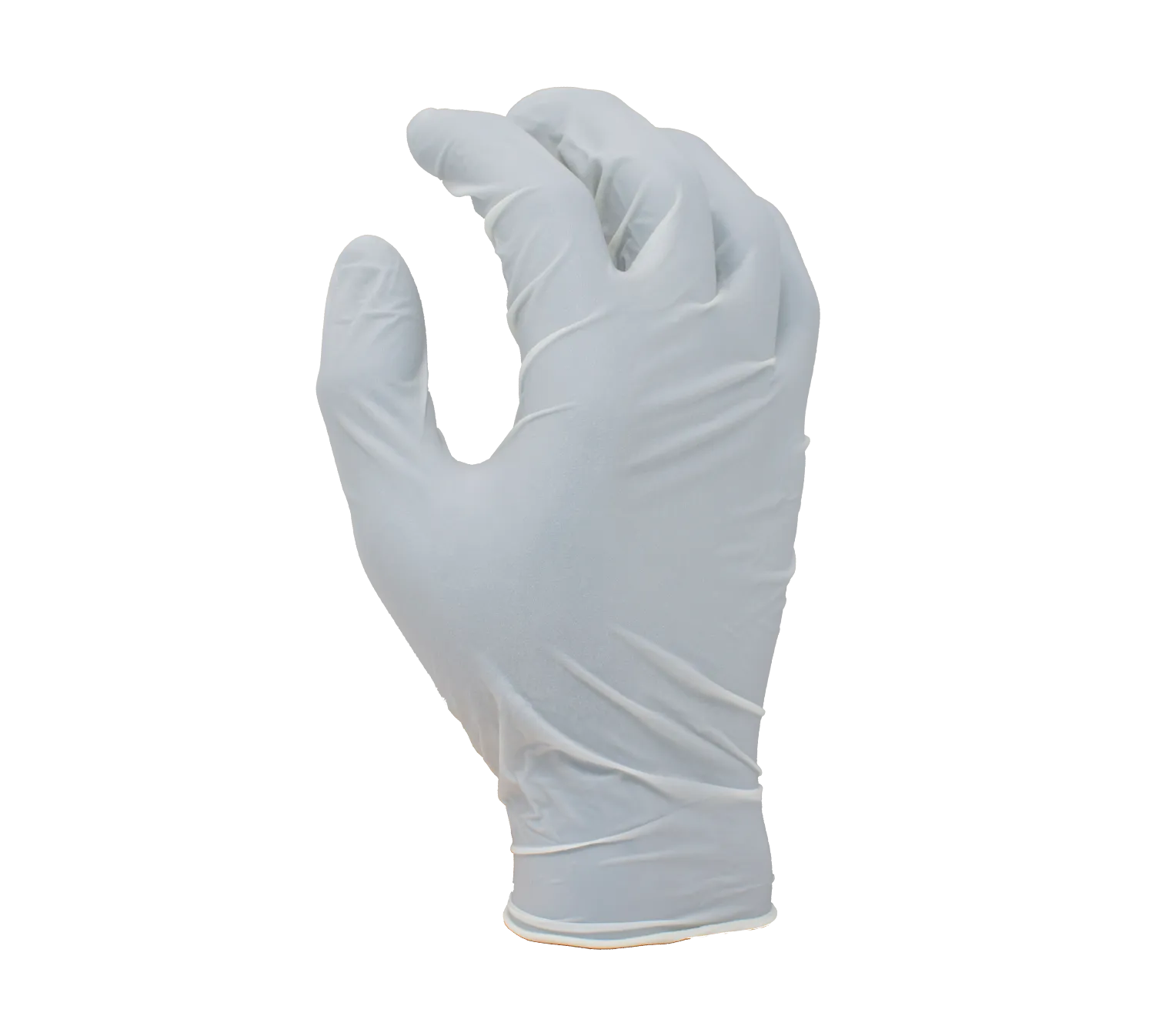 3.5 Mil White Latex Disposable Gloves, 9 1/2" Length, Powder-free, Textured Finish, Industrial Grade