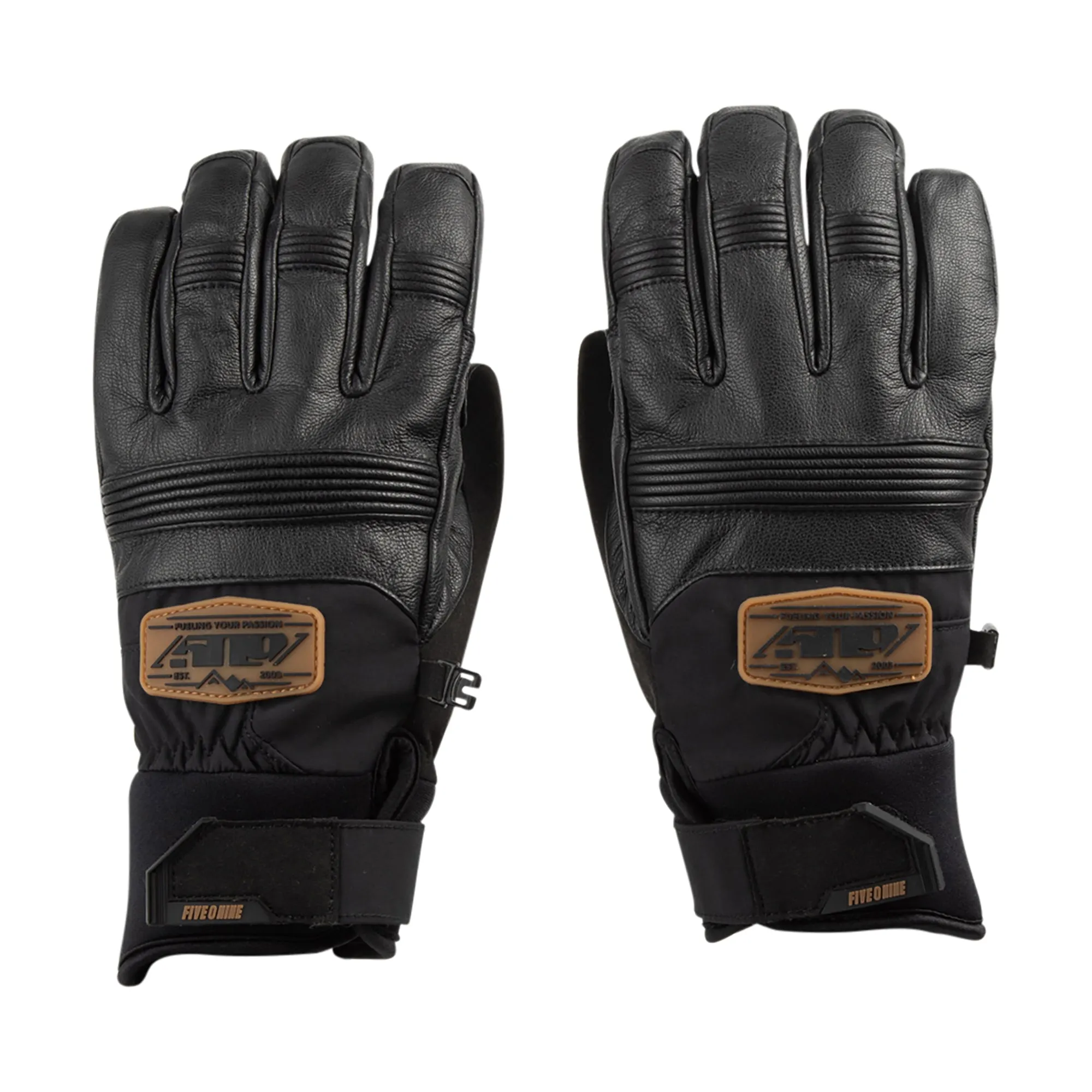 509  Free Range Snowmobile Gloves Insulated Waterproof Breathable Black Gum