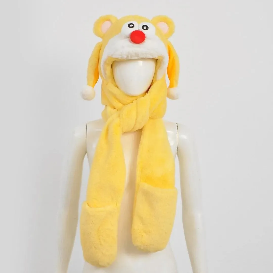 A Elegant cartoon Character Gloves Scarf (Yellow)