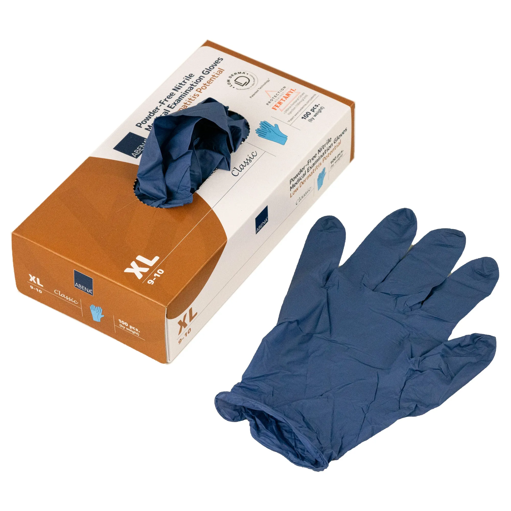 Abena Nitrile Gloves, Chemo Approved