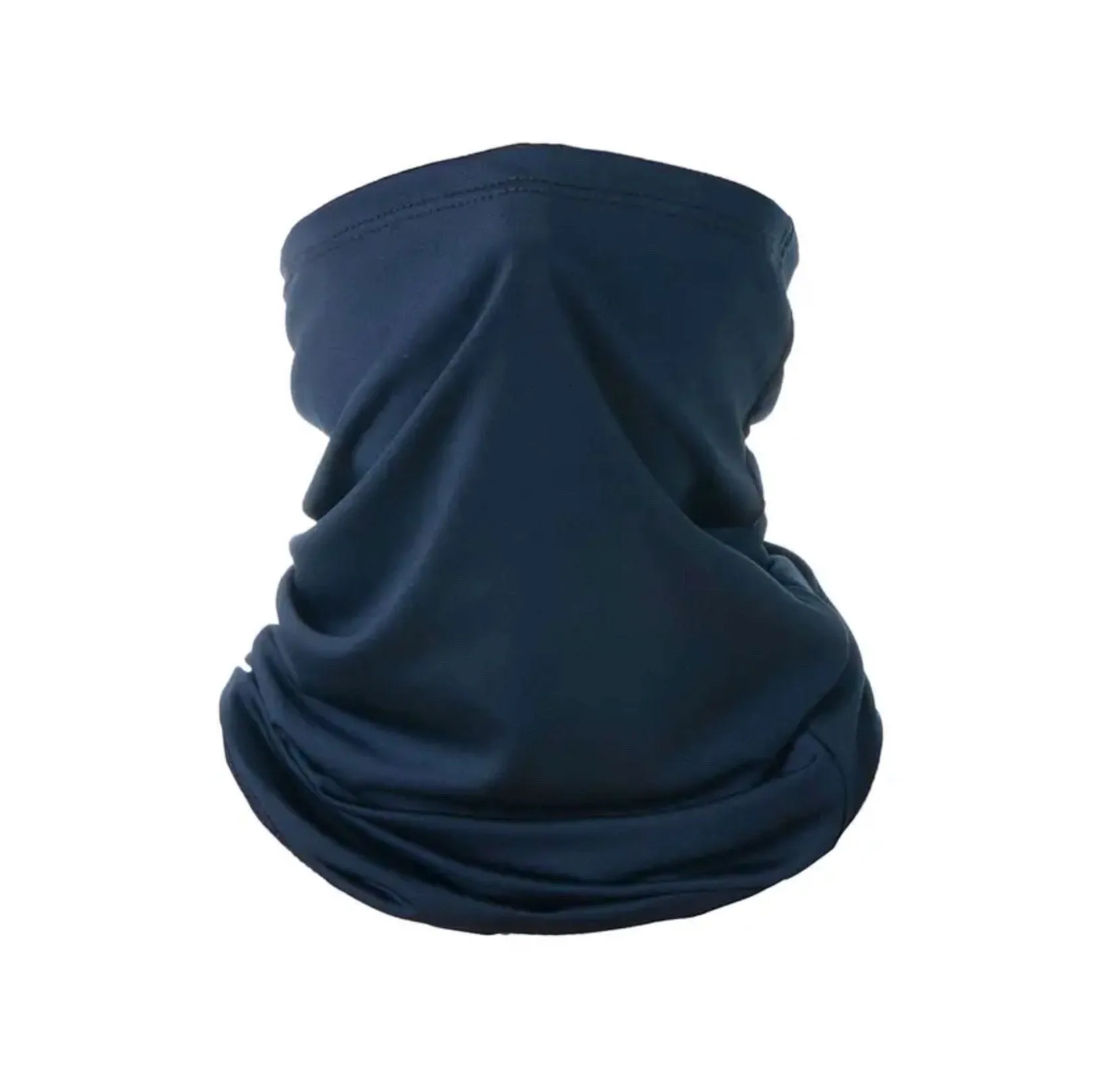 Adult Unisex Neck Scarf, Shield, Gaiter, Balaclava, Elastic Face Mask - Navy