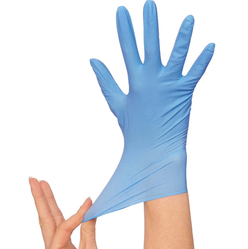 ADVANCE Blue Nitrile Gloves - Exam Grade, Powder Free (5 Mil), 1,000 Gloves