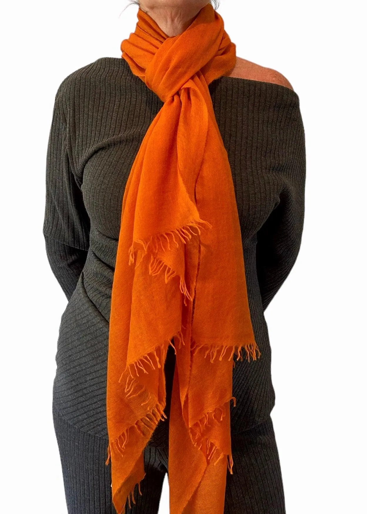 Amber Glow Cashmere Scarf