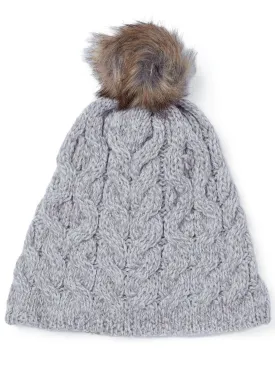 Aran Bobble Hat | Oatmeal