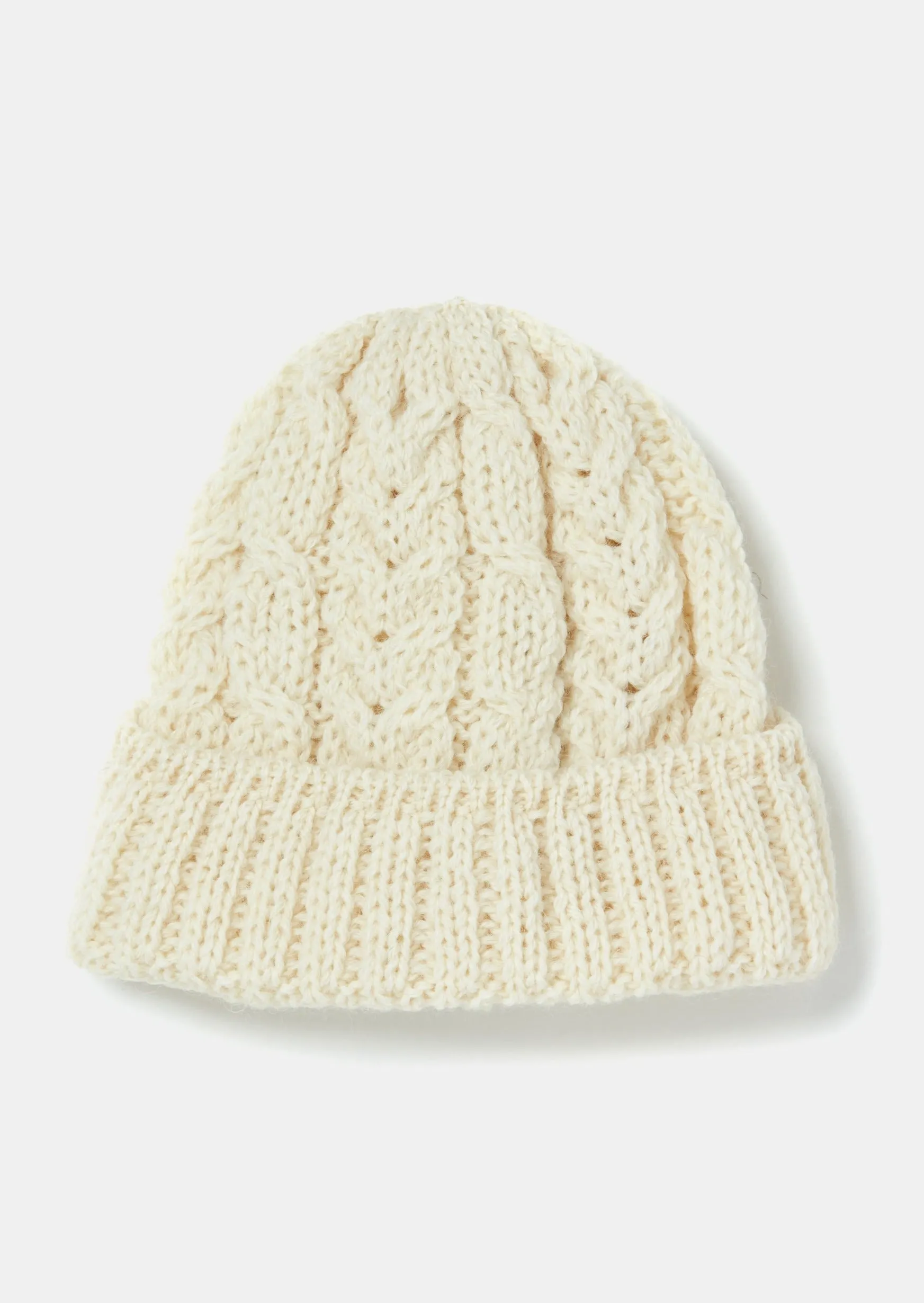 Aran Wool Hat | Natural