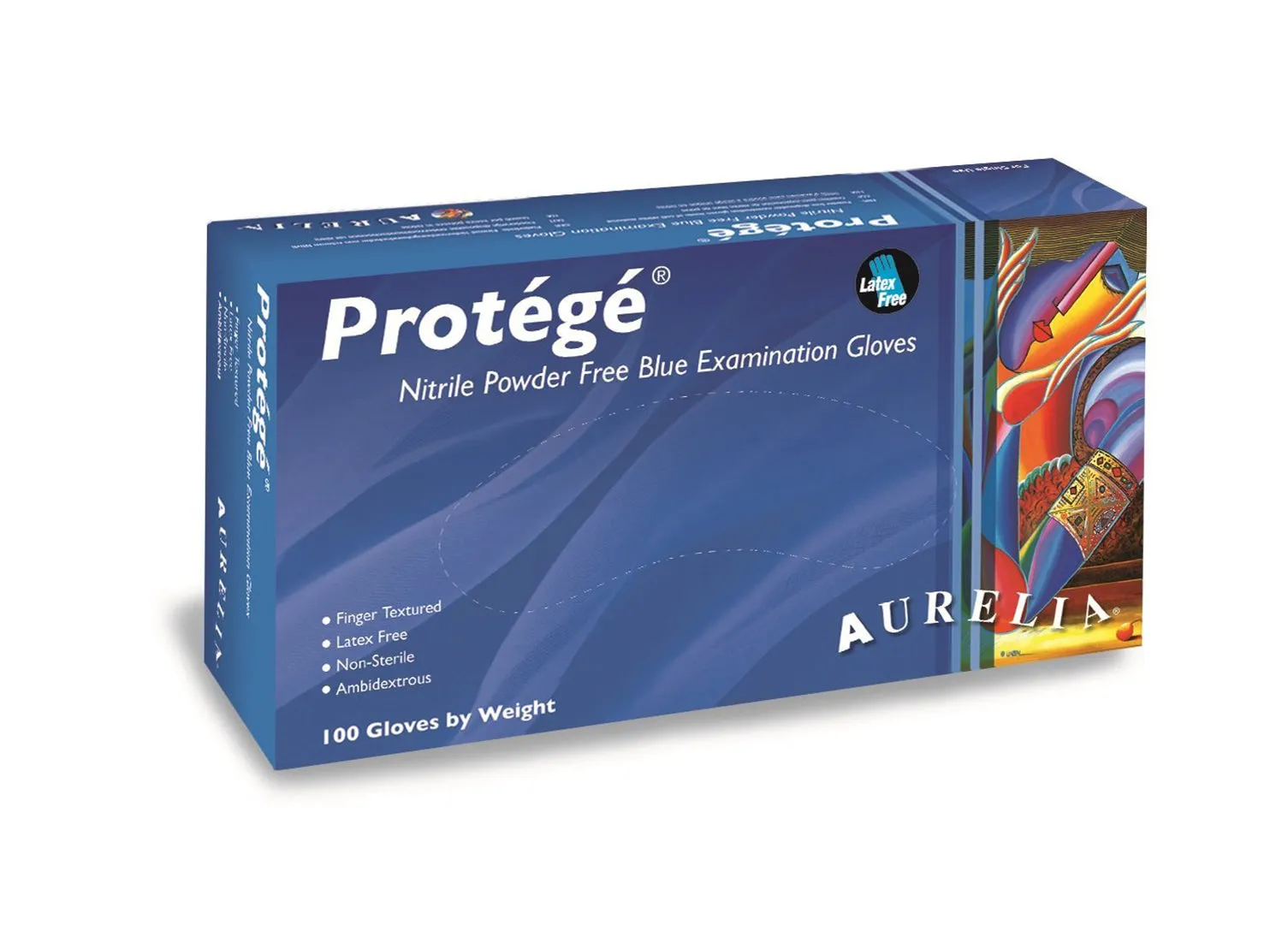 Aurelia Protégé Blue Nitrile Gloves (5.2 mil) | Exam Grade | Case of 1000