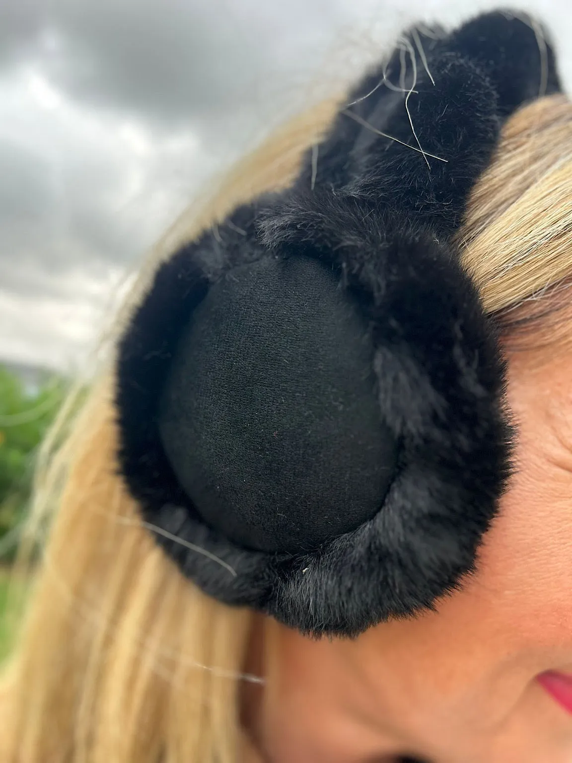 Black Faux Fur Earmuffs