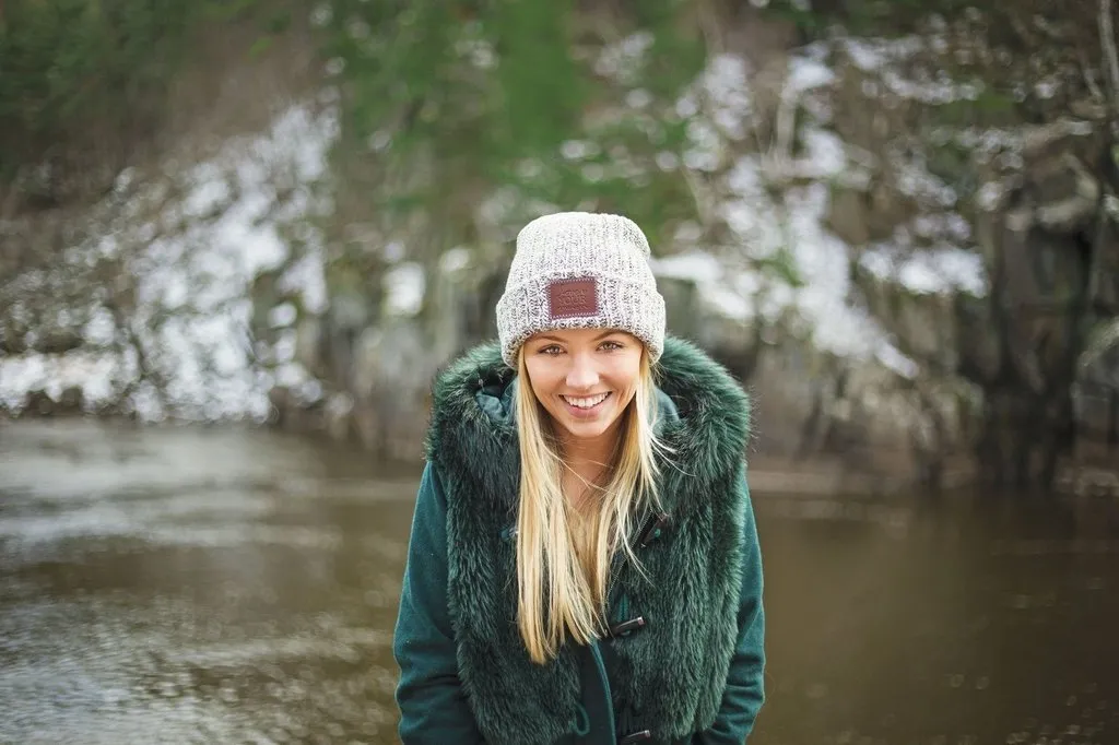 Black Speckled Cuffed Beanie