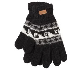 Black Wool Gloves, Warm Fleece inside, great winter warmth :)