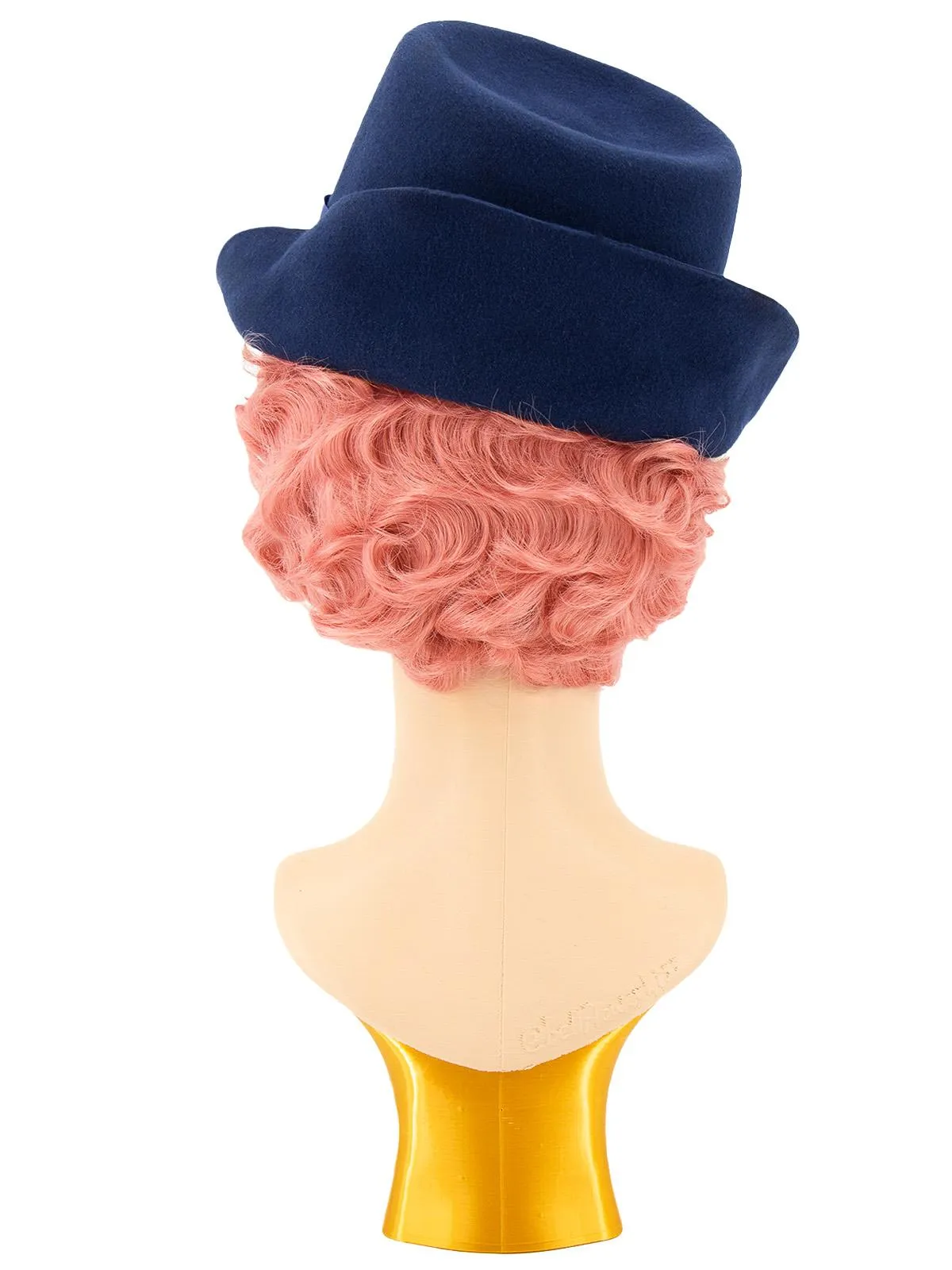 Blue 1940s Vintage Style Trilby Feather Hat