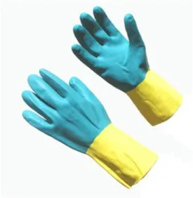 Blue Neoprene over Latex 28 Mil Chemical Handling Gloves