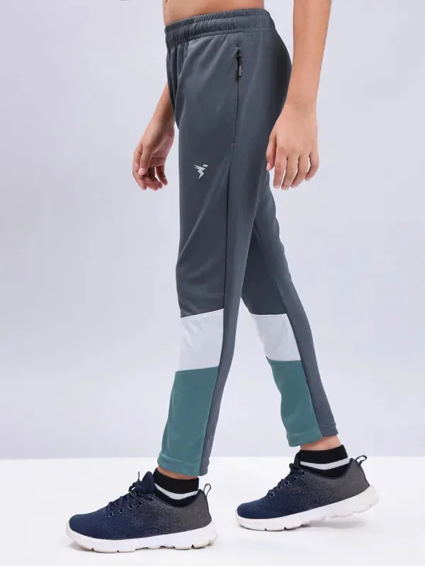 Boys Colorblock Slim Fit Trackpants with TECHNO GUARD