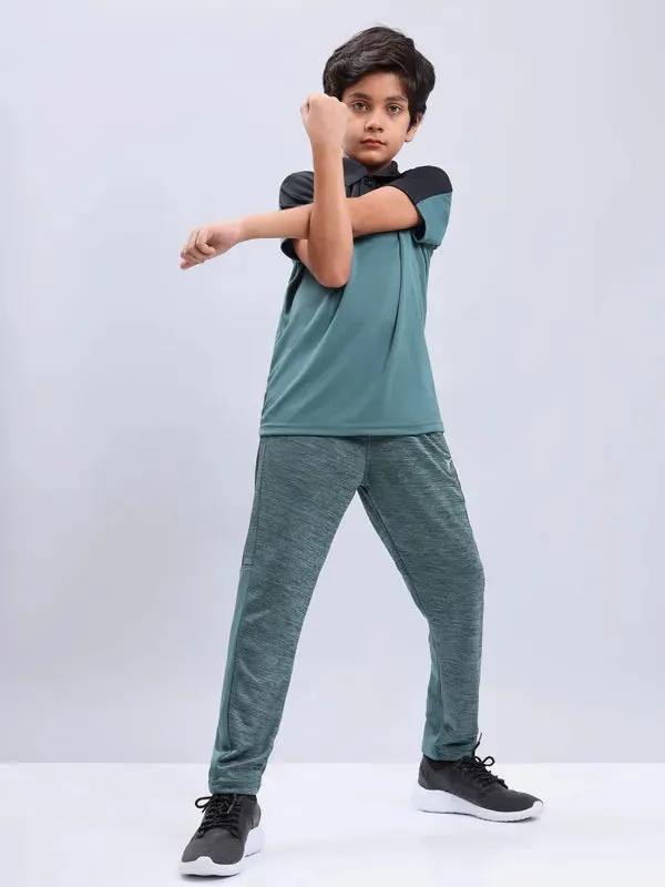 Boys Melange Slim Fit Trackpants with TECHNO GUARD