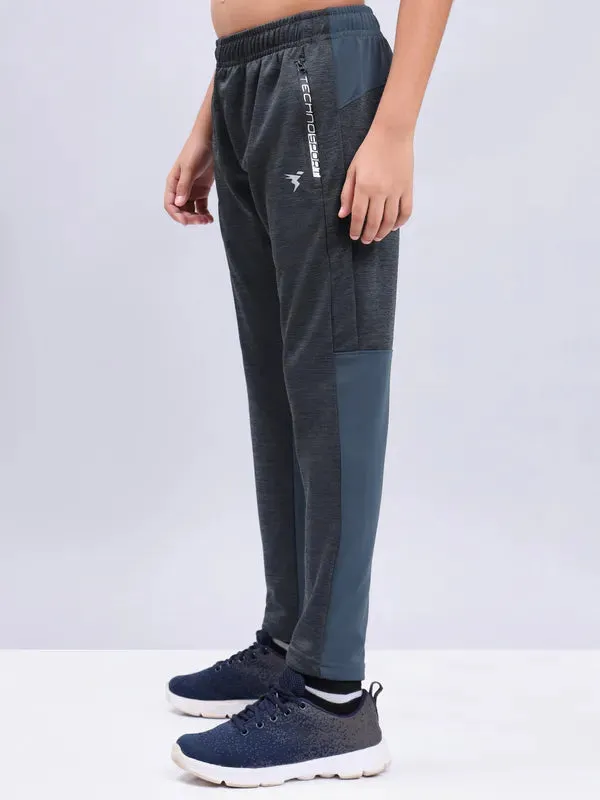 Boys Melange Slim Fit Trackpants with TECHNO GUARD