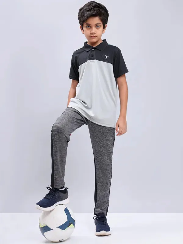 Boys Melange Slim Fit Trackpants with TECHNO GUARD