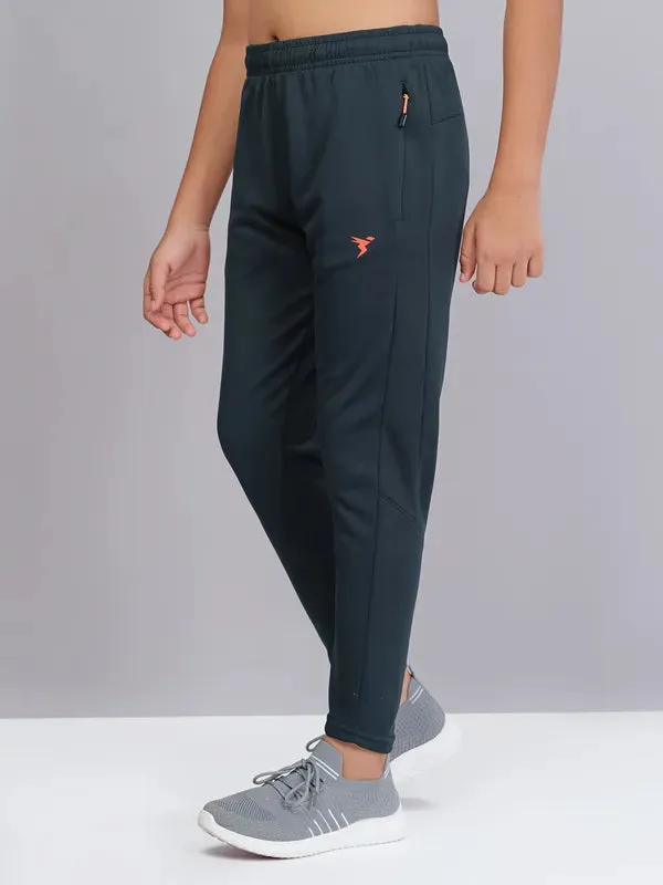 Boys Solid Slim Fit Trackpants with TECHNO GUARD