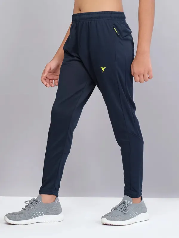 Boys Solid Slim Fit Trackpants with TECHNO GUARD