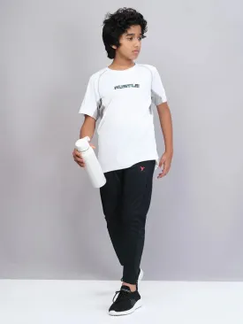 Boys Solid Slim Fit Trackpants with TECHNO GUARD