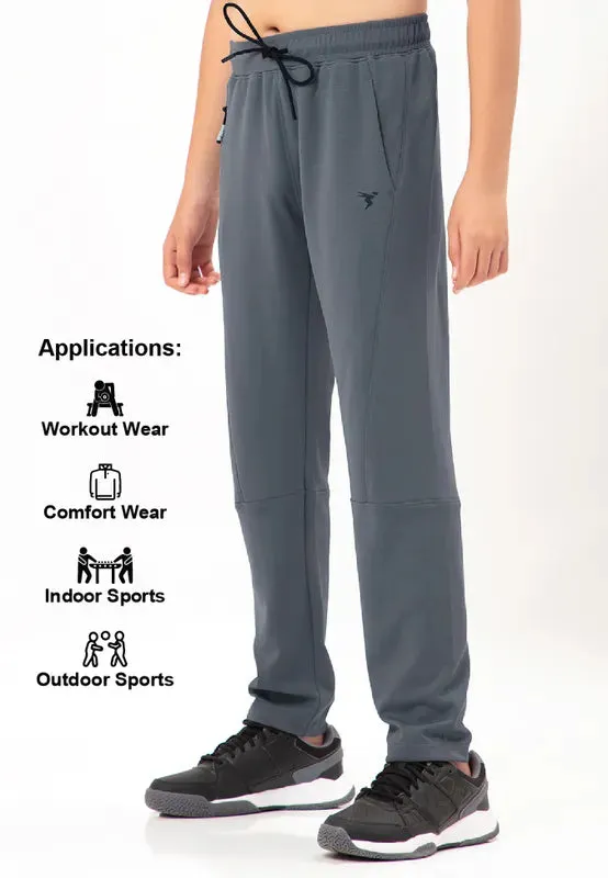 Boys Solid Slim Fit Trackpants with TECHNO GUARD