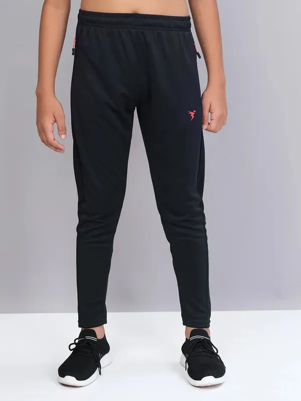 Boys Solid Slim Fit Trackpants with TECHNO GUARD