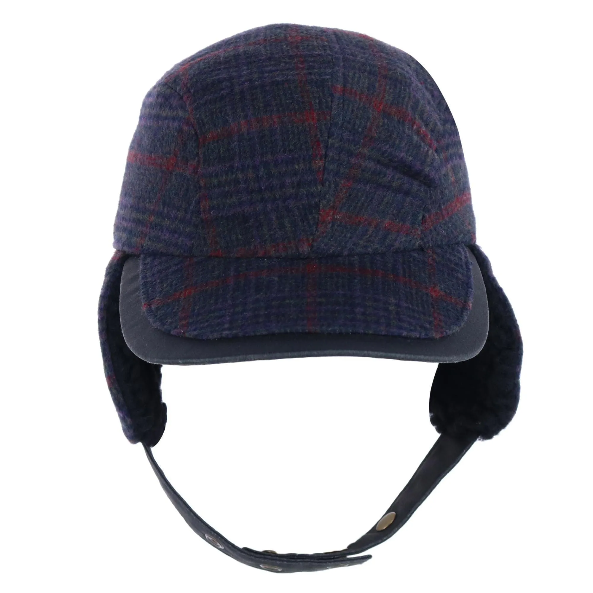 Broner Men's Houndstooth Fleece Lined Outdoor Cap with Earflaps