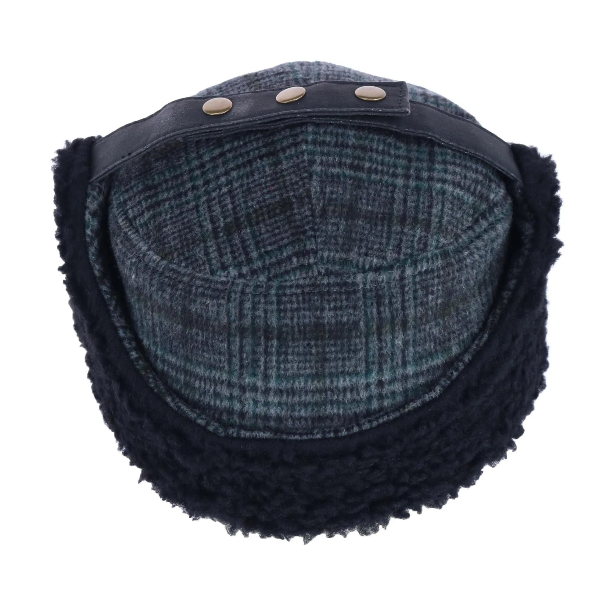 Broner Men's Houndstooth Fleece Lined Outdoor Cap with Earflaps