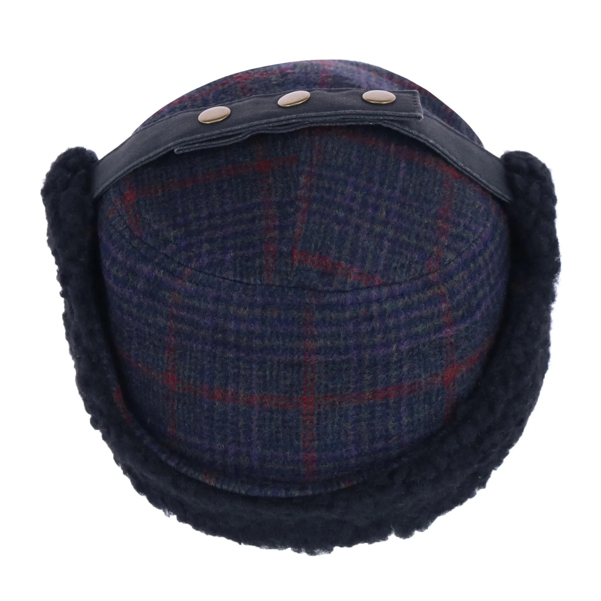 Broner Men's Houndstooth Fleece Lined Outdoor Cap with Earflaps