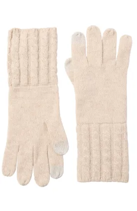 CASHMERE CABLE KNIT CUFF GLOVE