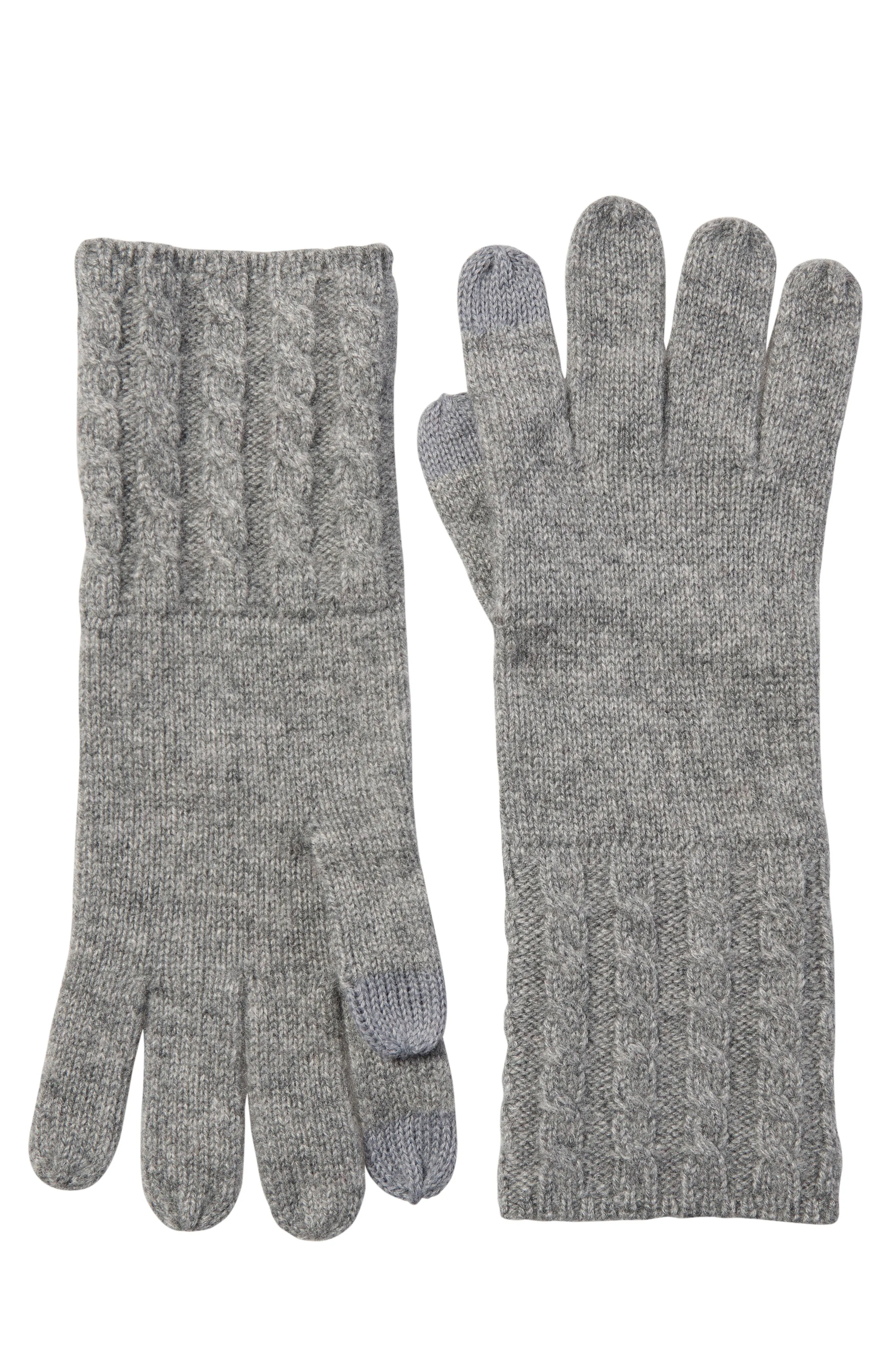 CASHMERE CABLE KNIT CUFF GLOVE