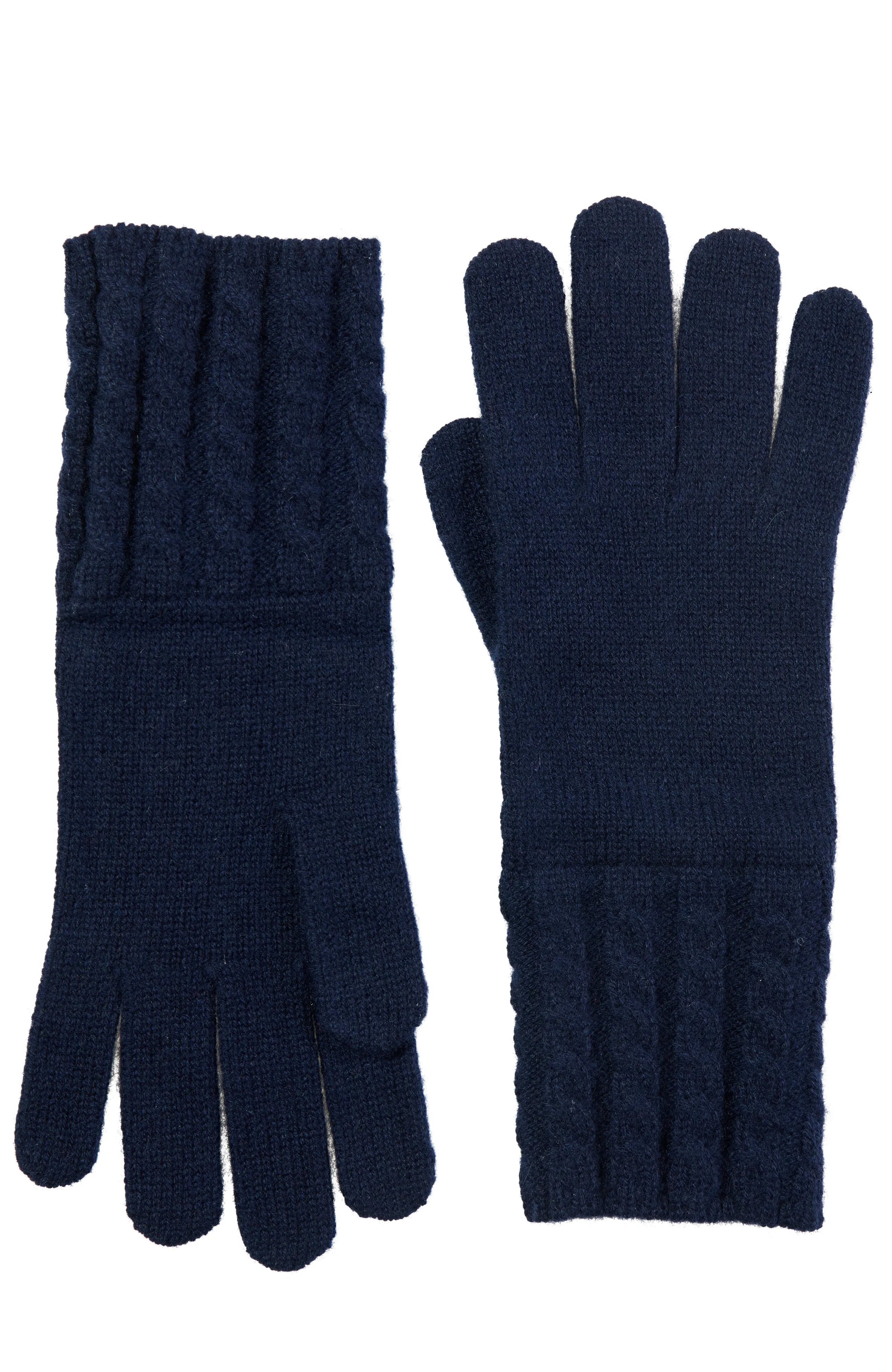 CASHMERE CABLE KNIT CUFF GLOVE