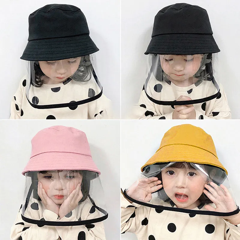 Child Protection Products Hot Buy Anti-spitting Protective Hat Dustproof Cover Kids Boys Girls Fisherman Hat