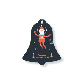 Christmas Decorations COSMIC SANTA- Wooden Xmas Bell And Fridge Magnet