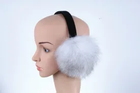 Custom Made Ear Muffs - Natural Blue Fox