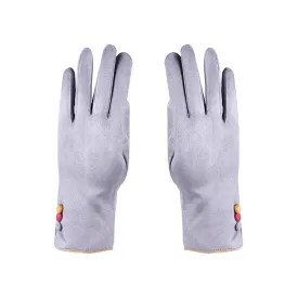 Designer Winter Gloves For Women - Grey