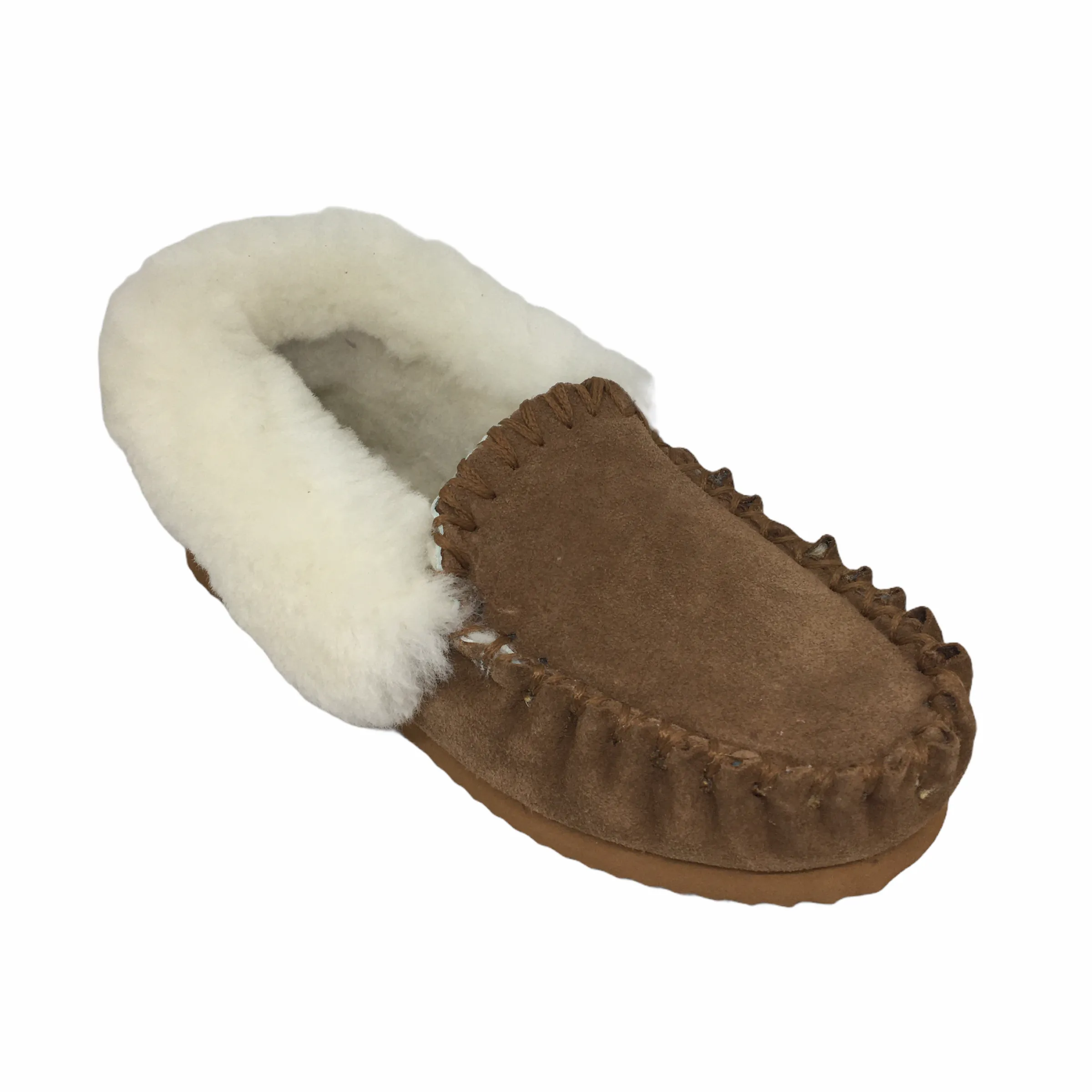 Emu Molly Moccasins ~ Chestnut Cream ~ Black