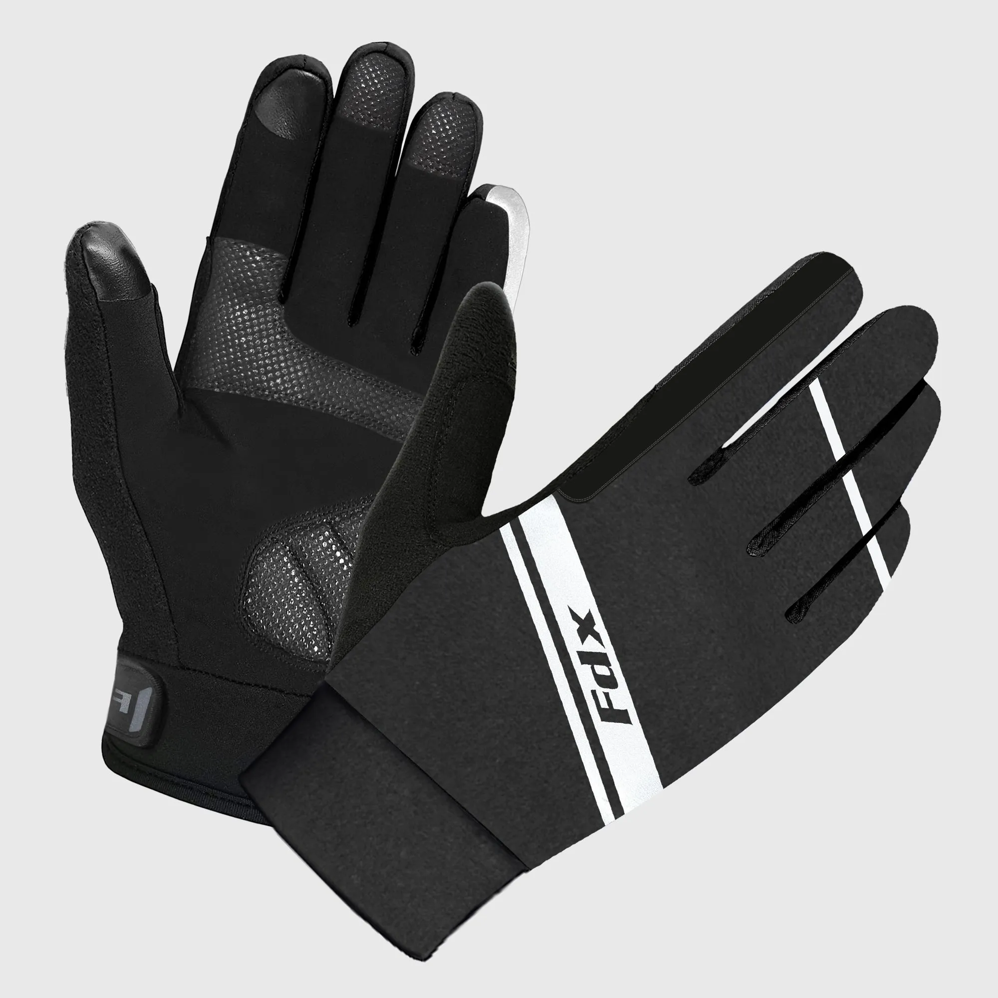 Fdx Aqua Black Full Finger Winter Cycling Gloves