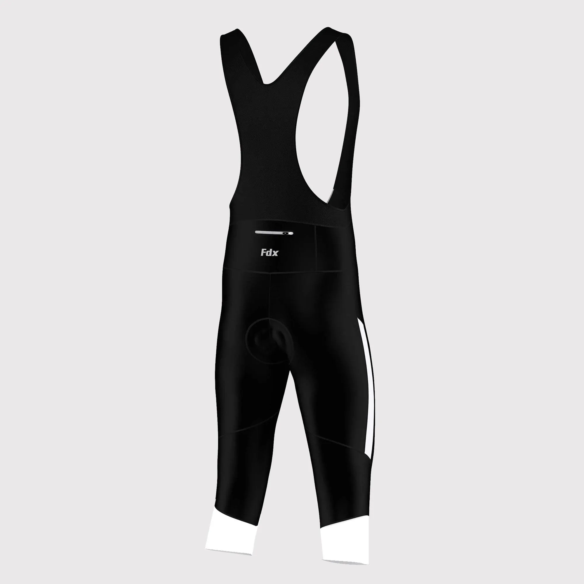 Fdx Gallop White Men's & Boy's Cycling Gel Padded 3/4 Bib Tights