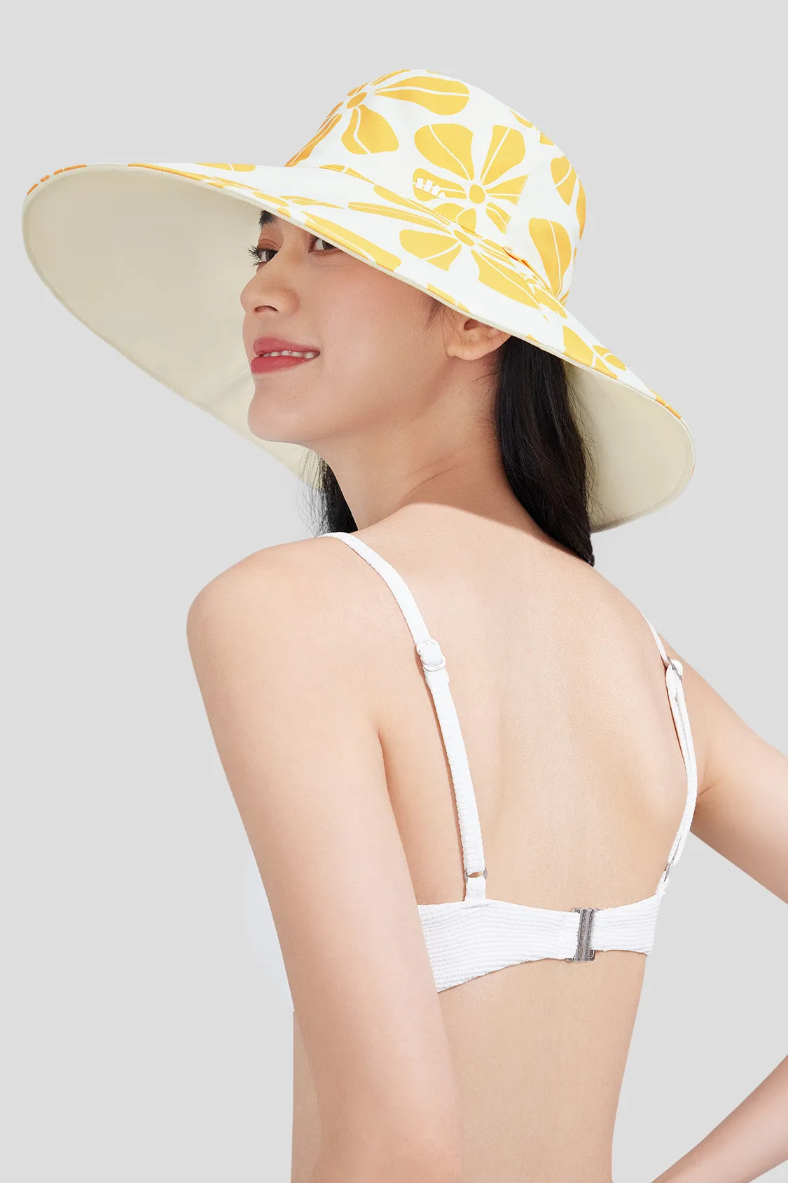 Flora - Women's Reversible Sun Hat with Floral Design UPF50 