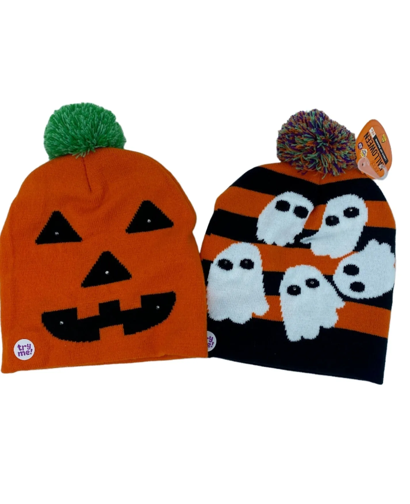 Halloween Light Up Knit Hats