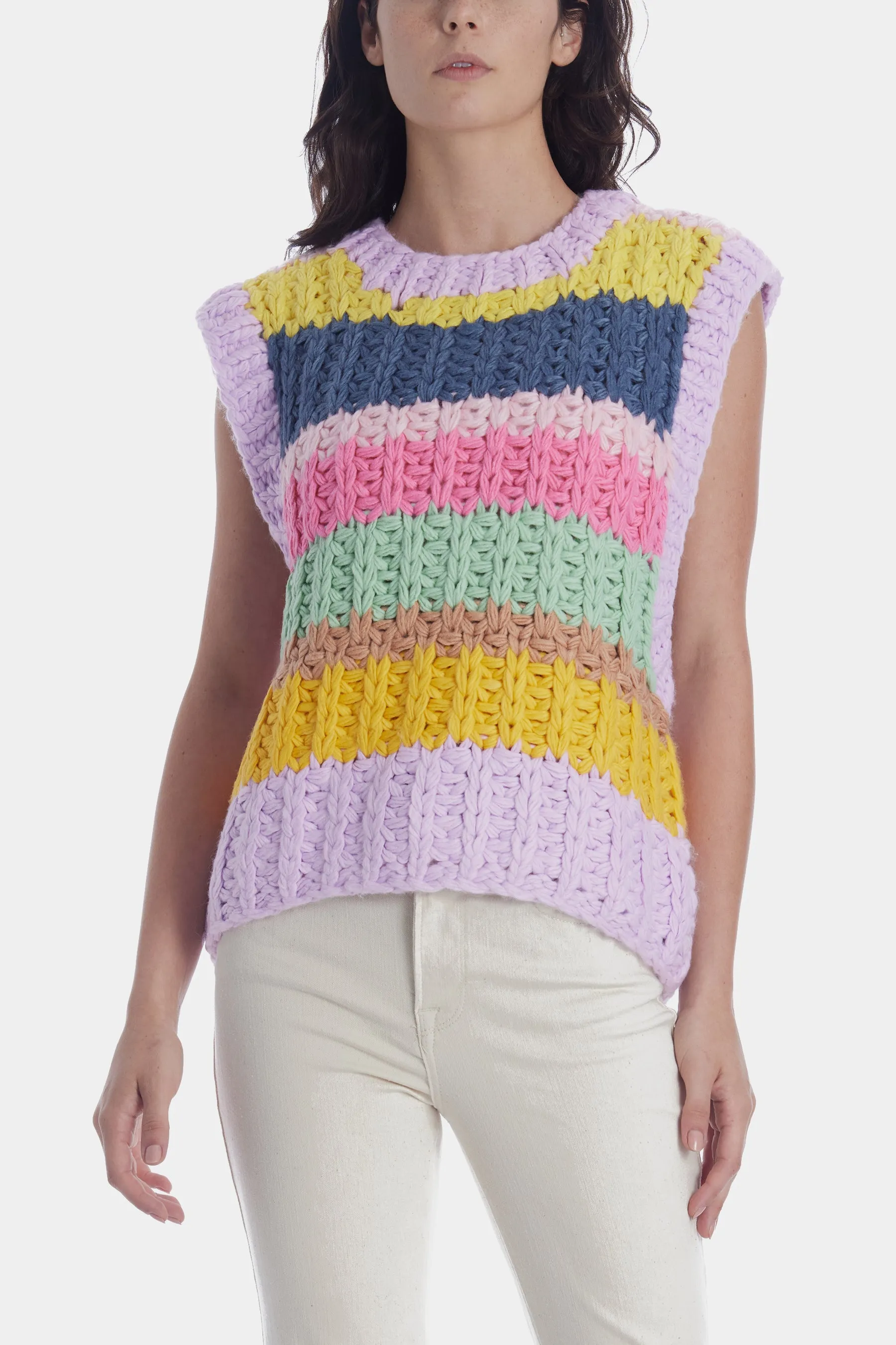 Hand Knitted Stripe Vest