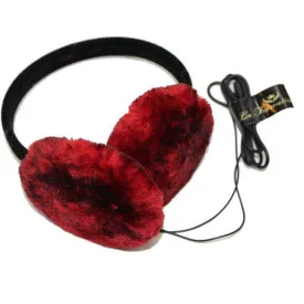 Headphone Earmuffs - Dark Red