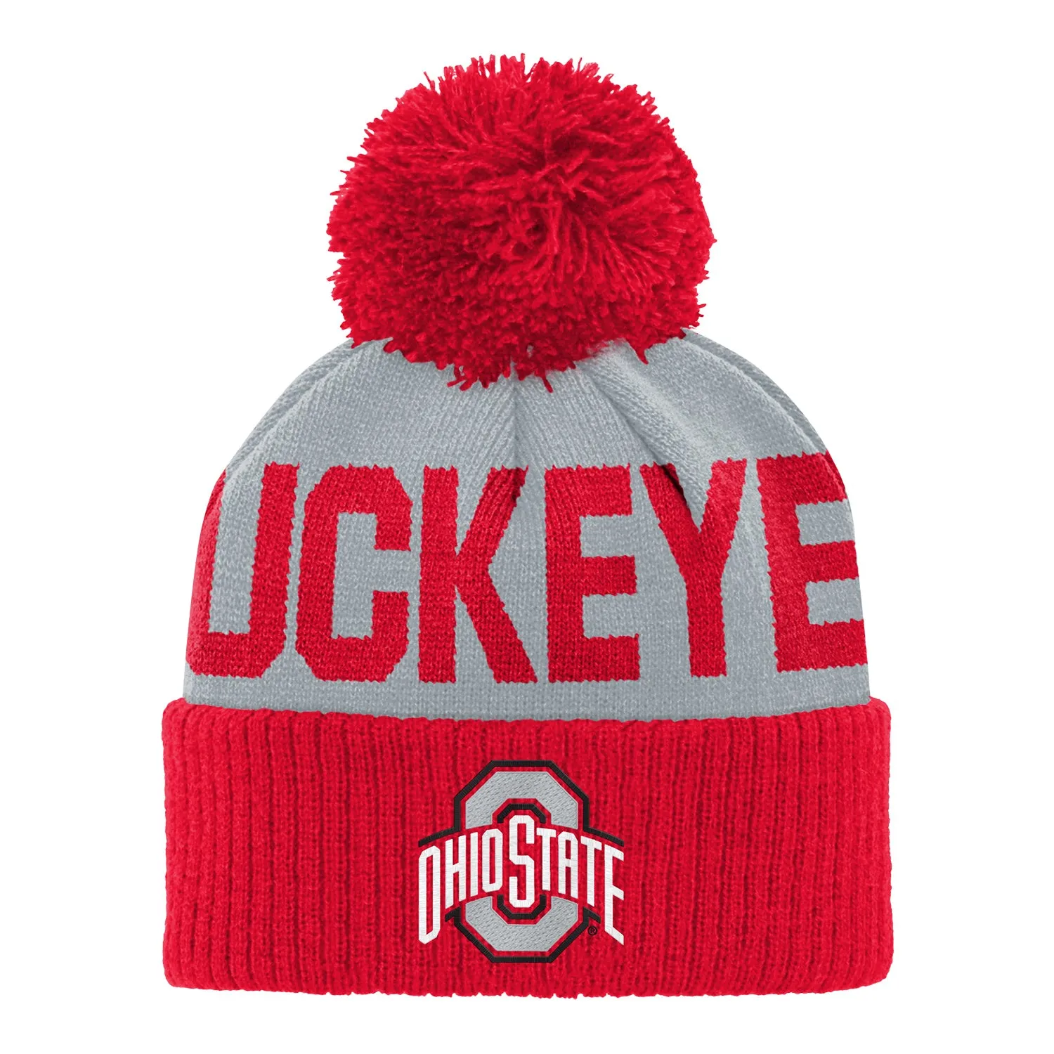 Infant Ohio State Buckeyes Jacquard Gray Knit Hat