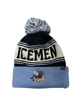 Jacksonville Icemen Zephyr Baby Blue Pom Beanie