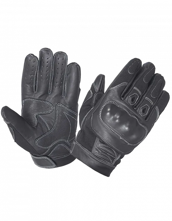 Leather & Mesh Full Finger Glove