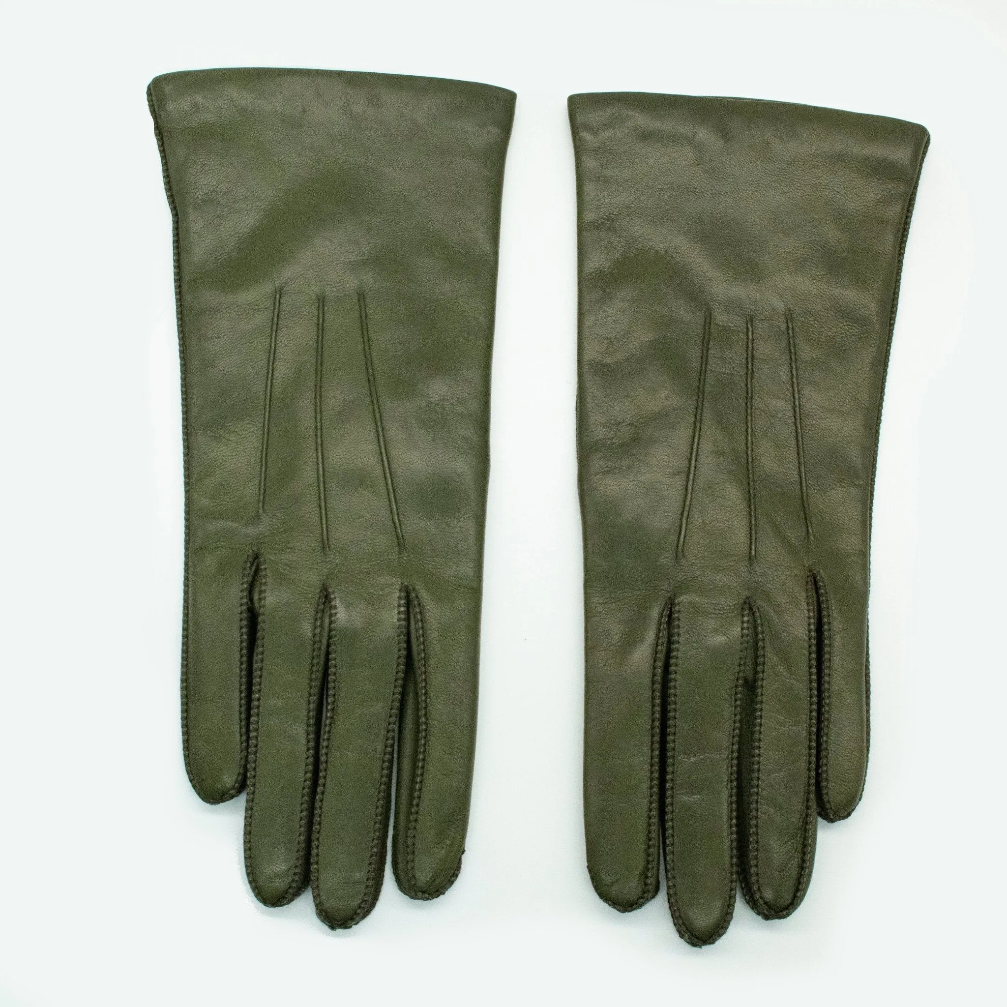 LEATHER GLOVE CONTRAST STITCH