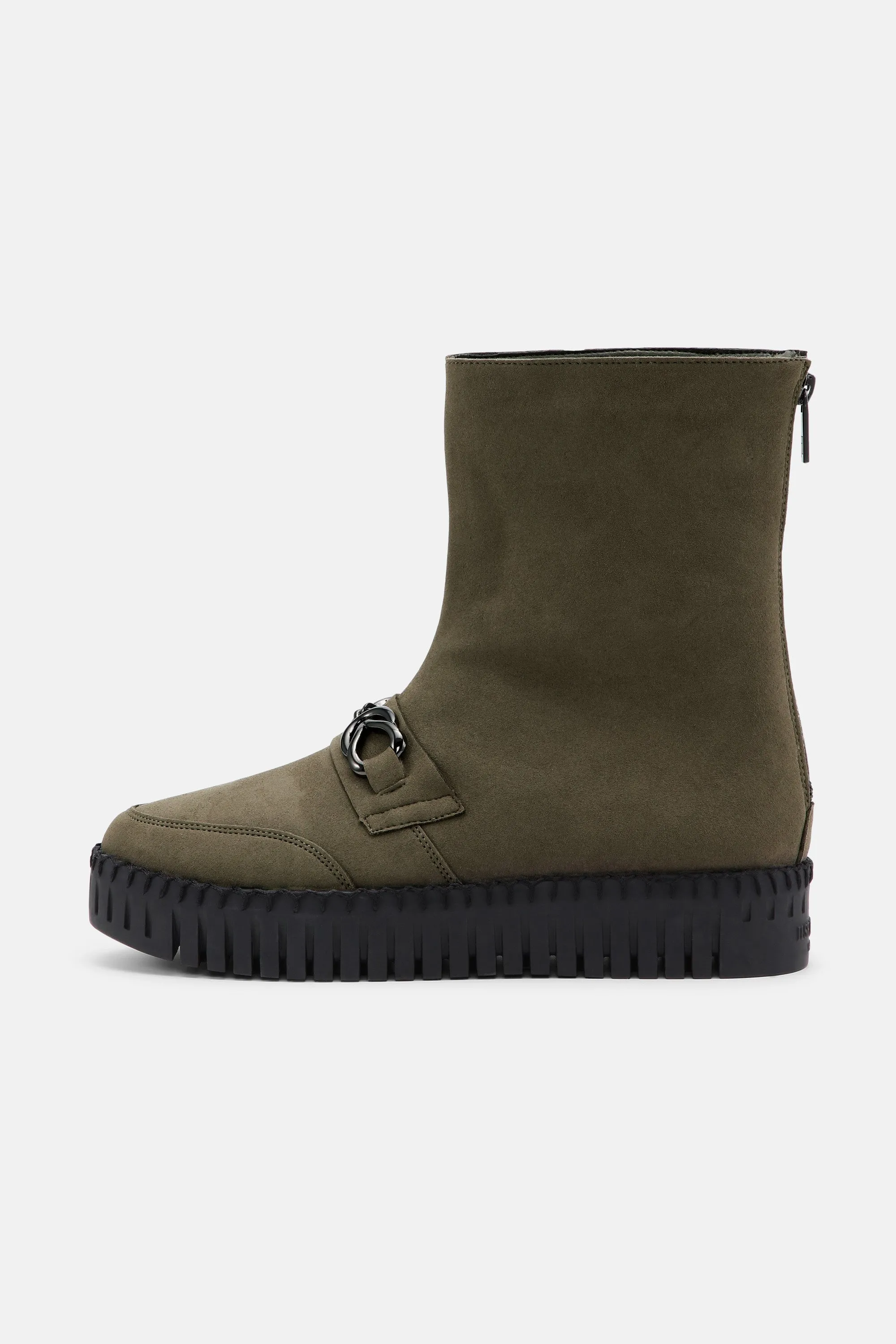 Long Chelsea Boots - Deep Olive Black