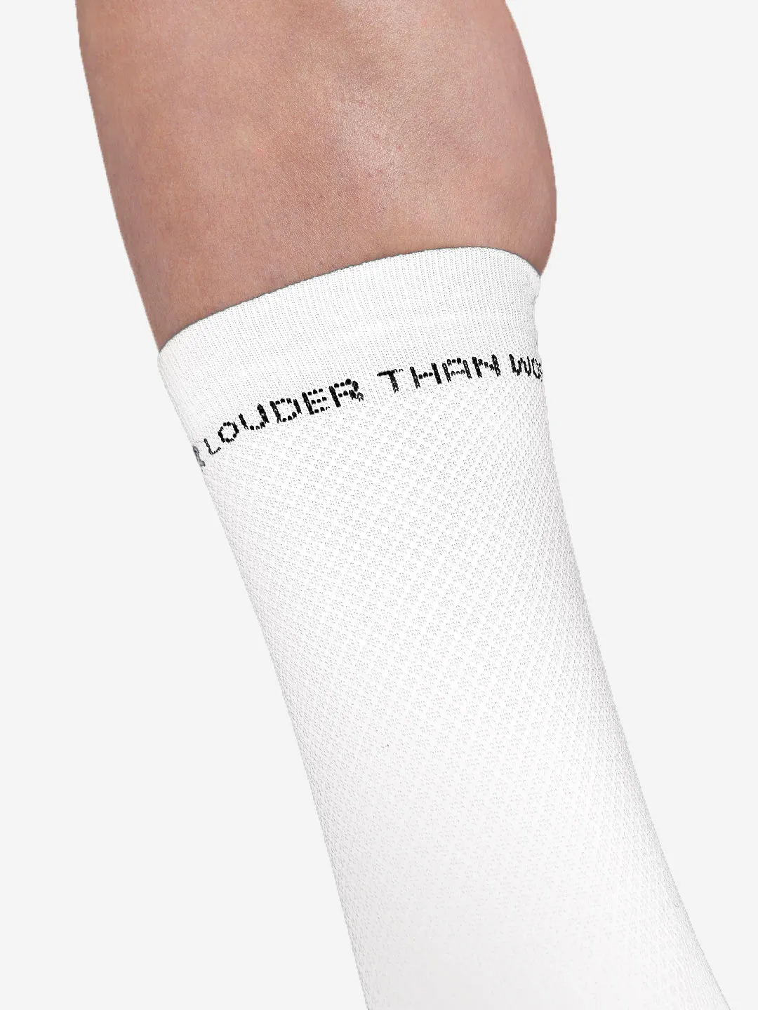 Louder than words - Cycling Socks - White