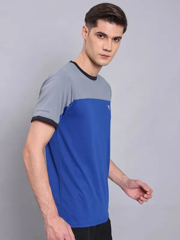 Men Colorblock Slim Fit Crew Neck T-shirt with TECHNO COOL 