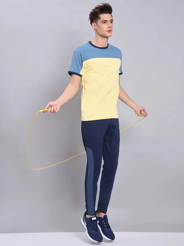 Men Colorblock Slim Fit Crew Neck T-shirt with TECHNO COOL 