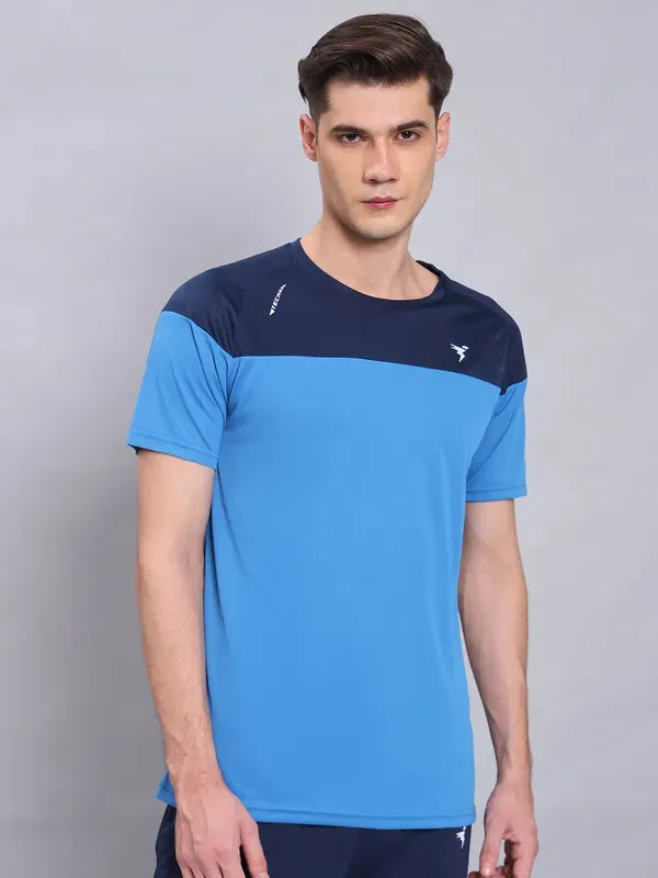 Men Colorblock Slim Fit Crew Neck T-shirt with TECHNO COOL 